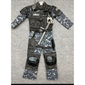 Teetot Kids SWAT Police Officer Costume Digital Camo Tactical Vest Set Size 5-6